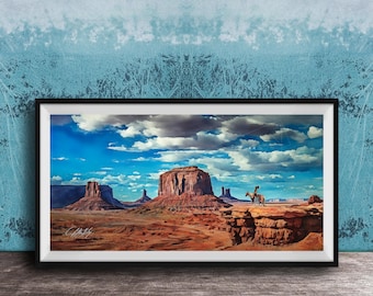 Monument Valley Native Princess Print - Southwestern Desert Scene