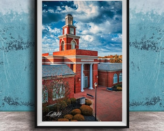 Maryville Red Brick Building Print - Warm Golden Morning Light