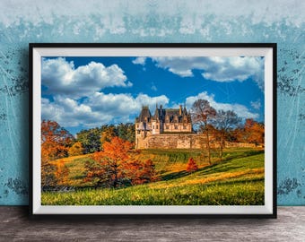 Biltmore Estate Wall Art: Autumn Landscape - Rustic Canvas Print