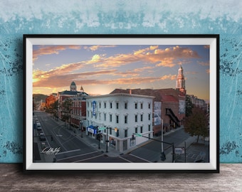 Bijou Theater Art Print: Knoxville at Dawn (Autumn Morning Glow)