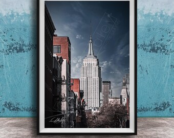 Empire State Print: NYC Chinatown Cityscape (Framed or Canvas)