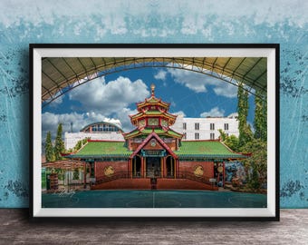 Indonesian Mosque Wall Art - Muhammad Cheng Hoo Golden Dome