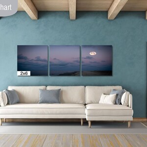 Moon Over Shoreline/Coastline Print/Canvas/Acrylic/Metal image 7