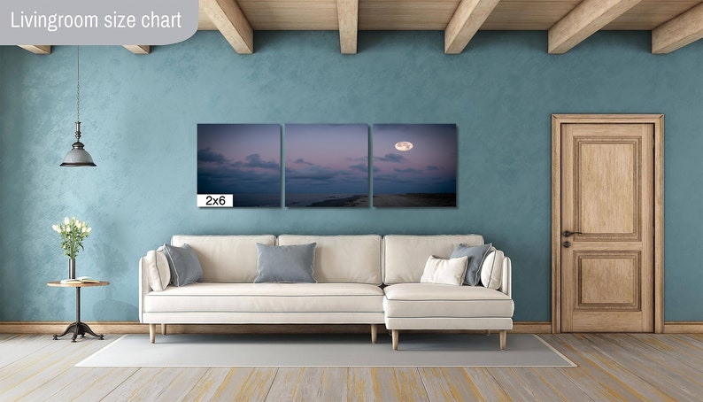 Moon Over Shoreline/Coastline Print/Canvas/Acrylic/Metal image 7