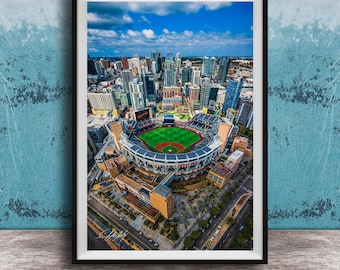 San Diego Padres Stadium Art: Skyline and Petco Park (Framed or Unframed)