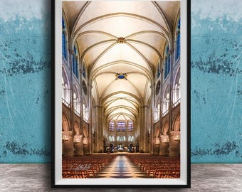 Notre Dame Wall Art: Gothic Cathedral View - Paris Morning Light
