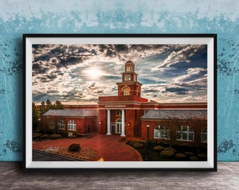 Maryville Municipal Building Print: Historic Red Brick at Sunrise