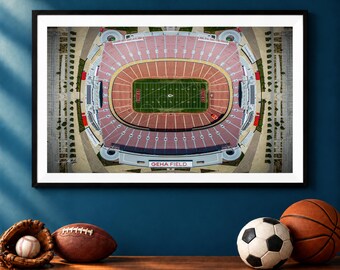 Arrowhead Stadium Aerial Sunset Photo, GEHA Field Chiefs Drone Print, KC Wall Art