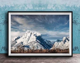 Grand Teton Wall Art: Mountain Landscape - Framed or Canvas