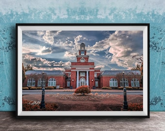 Maryville TN Municipal Building Photo: Soft Morning Light, Fall Leaves