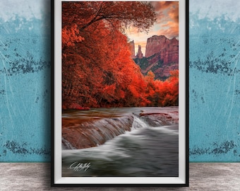 Cathedral Rock Wall Art - Sedona Red Rocks in Autumn Colors