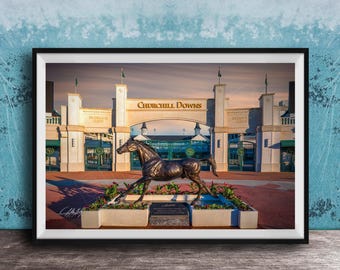 Aristides Statue Photography - Kentucky Derby Churchill Downs Print