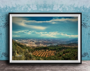 Mount Carmel Wall Art: Sunrise Landscape - Spiritual Christian Decor