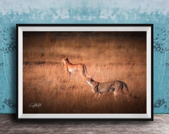 Cheetah Wall Art: Bold Safari Animal Print (Kenya Maasai Inspired)