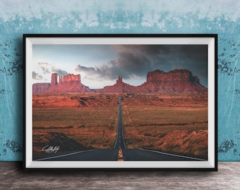 Desert Sunrise Wall Art: Forest Gump Point View (Southwest Decor)