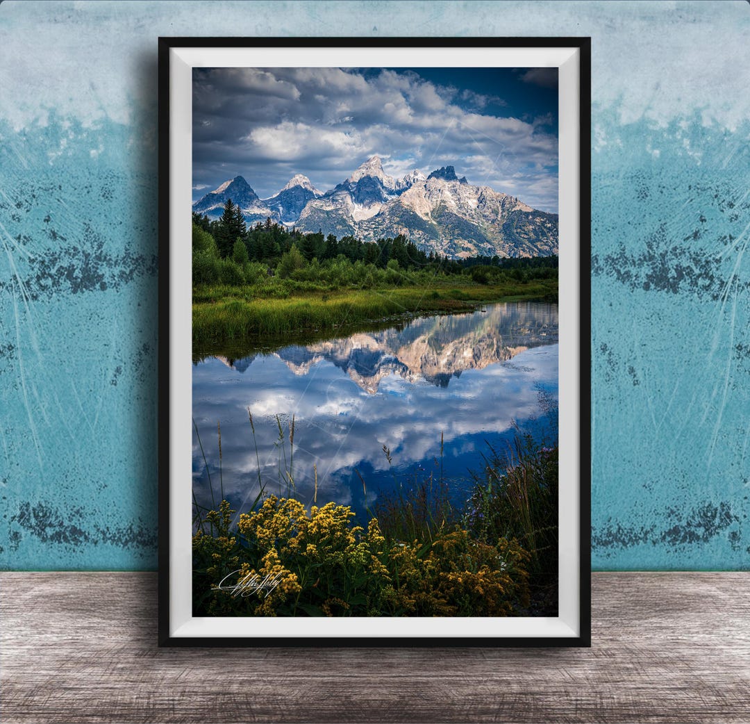 Grand Tetons Wall Art: Schwabacher Landing Reflection - Sunrise