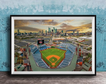 Citizens Bank Park Print: Philadelphia Phillies Stadium - Sunset View