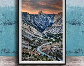 Half Dome Yosemite Poster - Sunrise Over Tunnel View