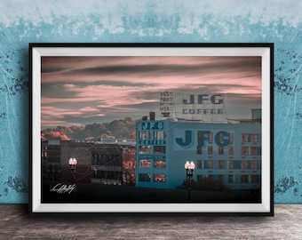 Historic Knoxville Wall Art - JFG Coffee Building Sunrise View