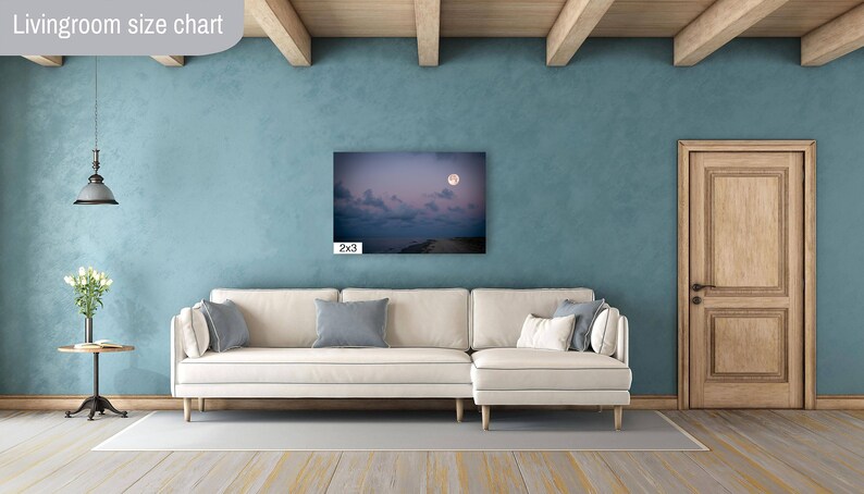 Moon Over Shoreline/Coastline Print/Canvas/Acrylic/Metal image 4