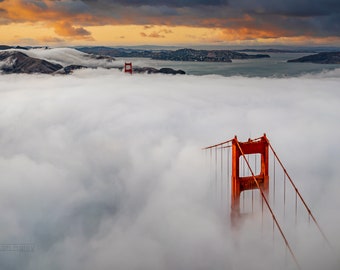 Faith in the Fog - Golden Gate Drone