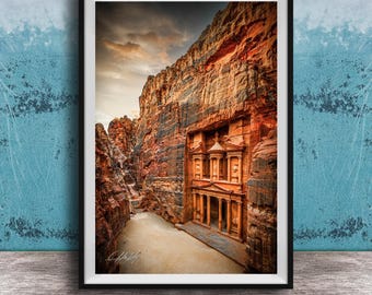 Petra Jordan Sunrise Print, The Rose City, Desert Fine Art Photography