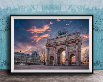 Arc de Triomphe du Carrousel Print: Paris Landmark (Sunset Edition)