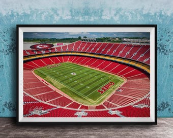 Arrowhead Stadium Wall Art: Chiefs Sunset Skyline - Golden Hour View