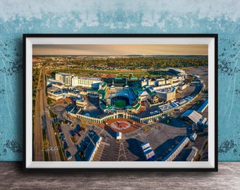 Kentucky Derby Wall Art: Churchill Downs Aerial View - Framed or Unframed