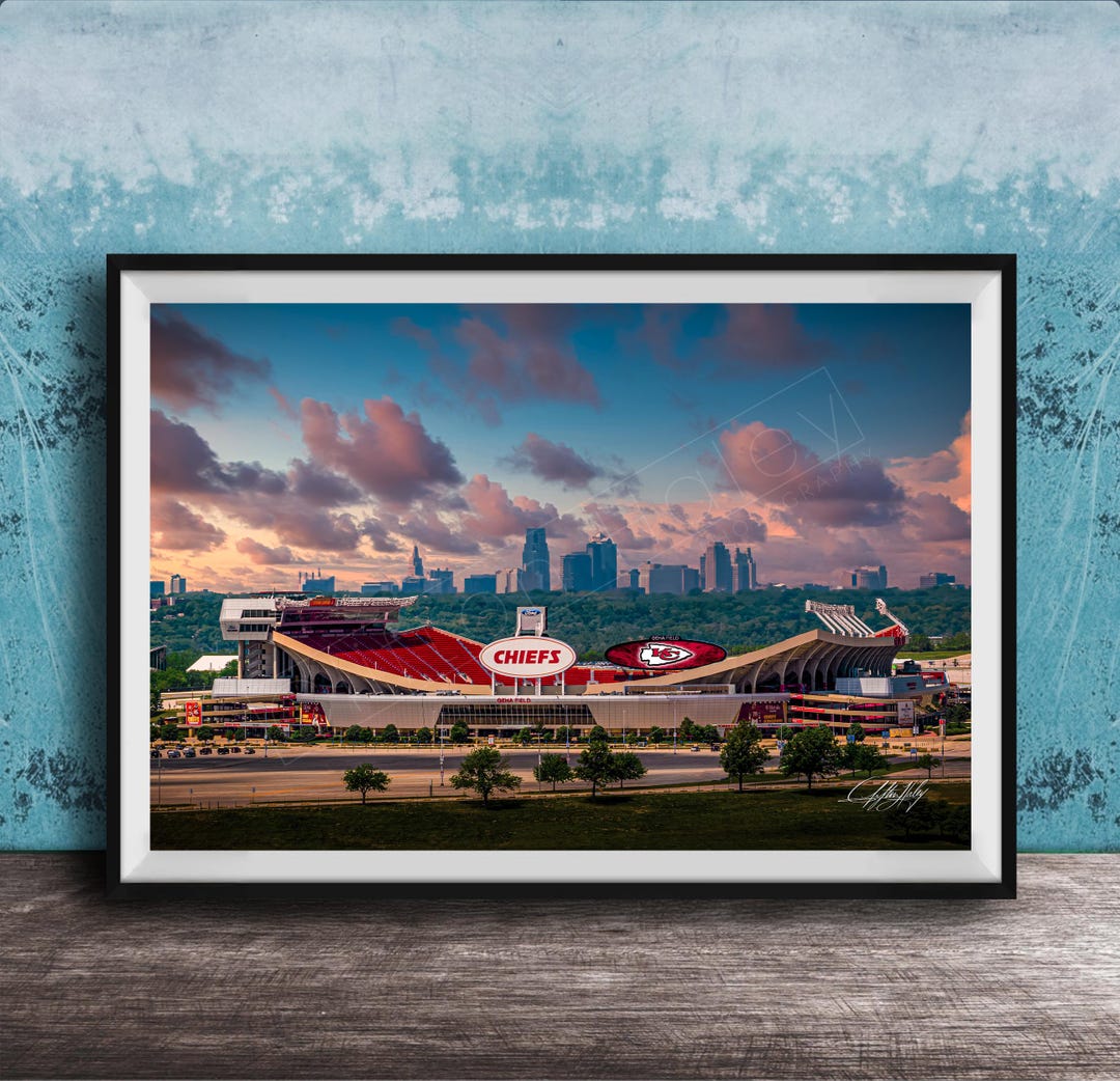 Chiefs Arrowhead Stadium sunset print