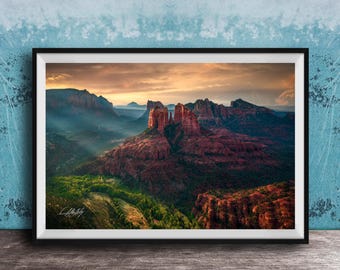 Cathedral Rock Print - Sedona Red Rocks at Sunrise