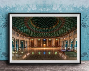 Islamic Calligraphy Wall Art: Masjid Nasional Al Akbar (Framed or Canvas)
