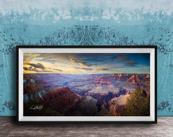 Grand Canyon Sunset Print, Hopi Point View (Warm Earth Tones)