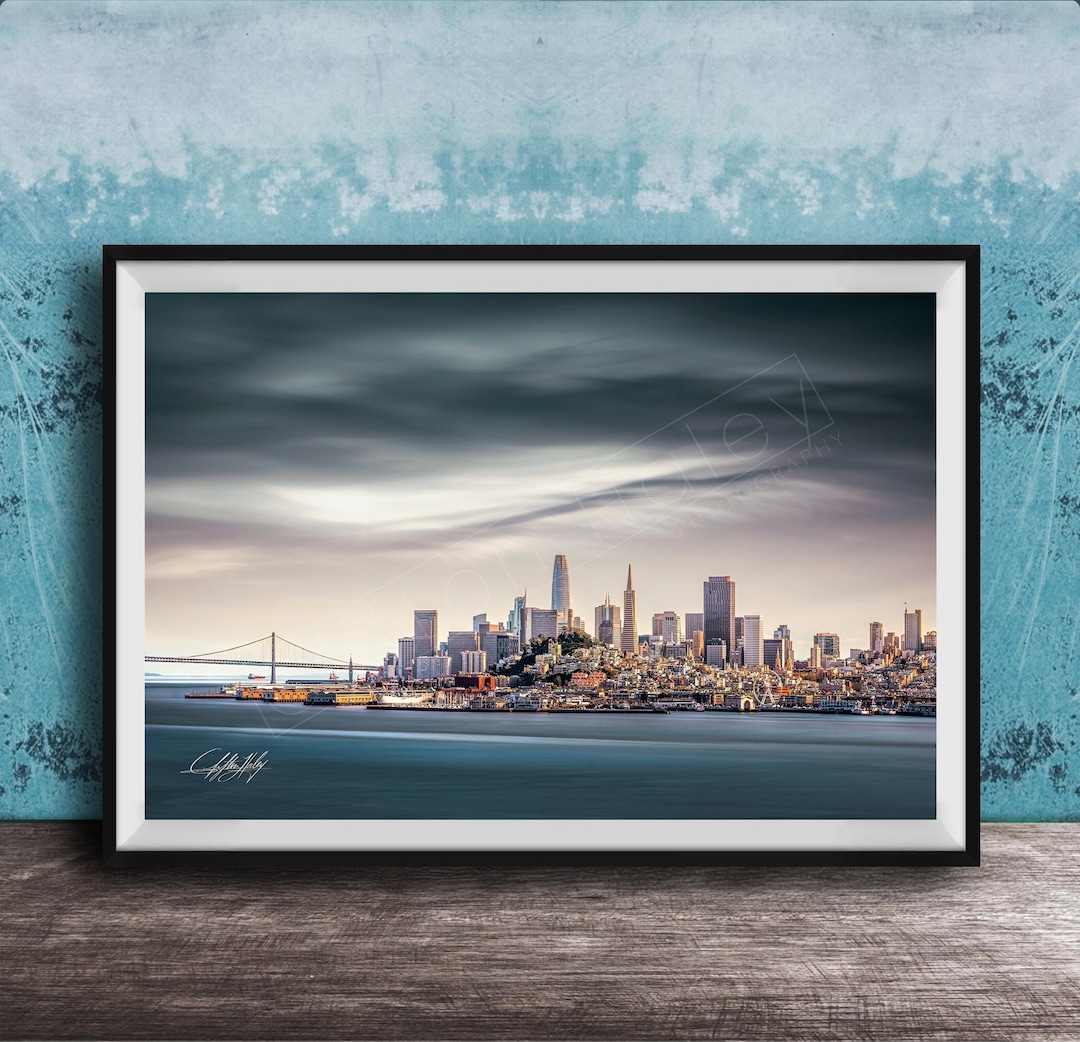 San Francisco Wall | Alcatraz Skyline | Long Exposure Print