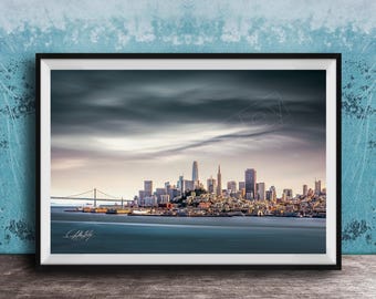 San Francisco Wall Art: Iconic Skyline from Alcatraz - City Lights