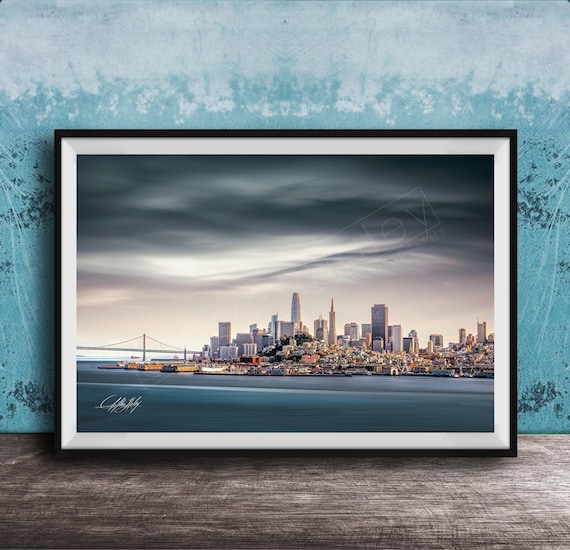 San Francisco Wall | Alcatraz Skyline | Long Exposure Print