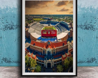 Florida State University Print, Doak Campbell Stadium Wall Art, Fear the Spear, FSU Seminoles