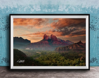 Cathedral Rock Print - Sedona Red Rocks at Sunrise