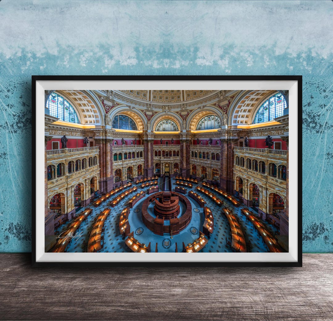 Library of Congress Washington DC Luxury Fine Art Print - Etsy