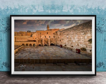 Western Wall Fine Art Print, Golden Light, Jerusalem (Made to Order)