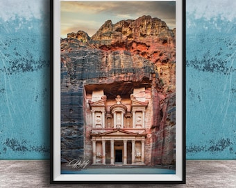 Petra Jordan Sunrise Print, The Rose City, Desert Fine Art Photography