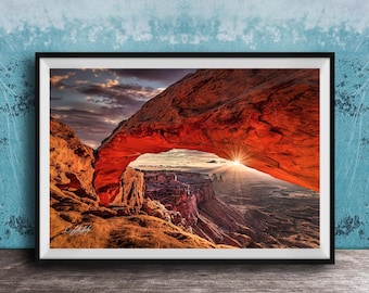 Mesa Arch Canvas Print, Sunrise Over Canyonlands (Utah Landscape)