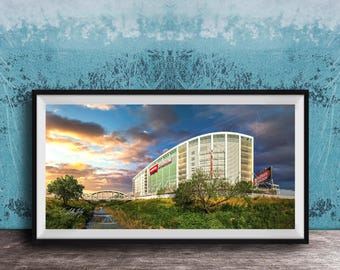San Francisco 49er's Levi Stadium Wall Art, Sunset Skyline