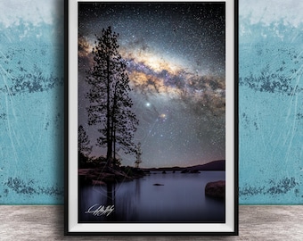 Lake Tahoe Wall Art - Milky Way Over Pine Trees