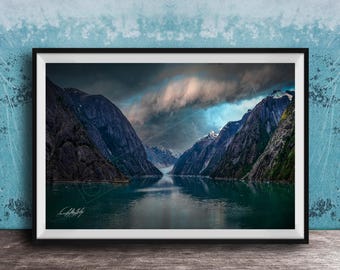 Dawes Glacier Print: Alaska Landscape Photography (Juneau Wall Art)