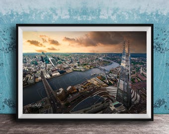 The Shard Wall Art - London's Tower Bridge at Sunset