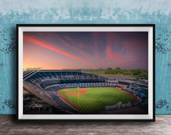Kauffman Stadium Wall Art: Royals Baseball Canvas - Sunrise and Sunset