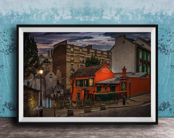 Lapin Agile Paris Print - Montmartre Evening Scene