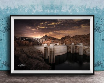 Hoover Dam Print: Iconic Sunrise Scene (Multiple Sizes Available)