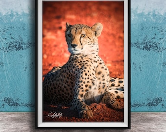 Cheetah Wall Art: Maximalist Safari Style - Kenya Inspired Print